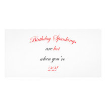 22 Birthday Spanking Personalized Photo Card