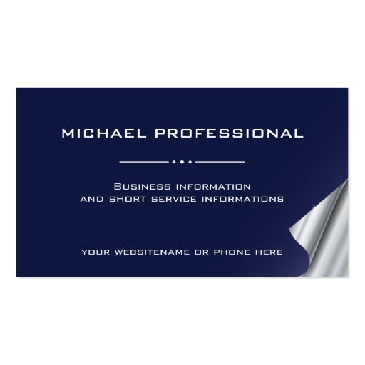 22 Modern Professional Business Card blue silver