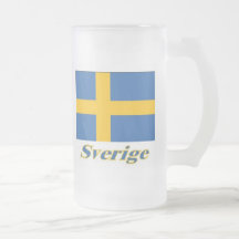 22 oz Frosted Mug Flag/Sverige