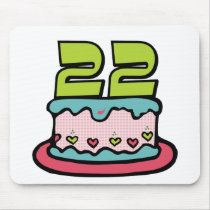 22 Year Old Birthday Cake mousepads