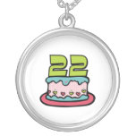 22 Year Old Birthday Cake Pendant
