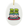 22 Year Old Birthday Cake Ornament