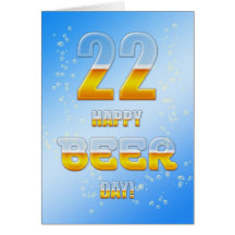 22da tarjeta de cumpleaños del día feliz de la cer
