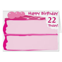 22do cumpleaños feliz tarjetón