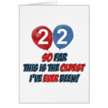 22dos diseños del cumpleaños del año felicitación