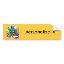 22nd Birthday Gifts with Assorted Balloons Design Bumper Stickers