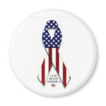 2300-5004_b~U-S-Flag-Ribbon-Posters Fridge Magnet