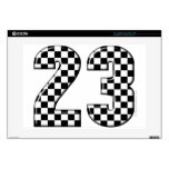 23 auto racing number decal for laptop 