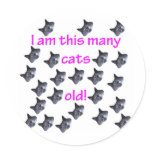 23 Cat Heads Old Stickers