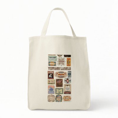 23 Free Vintage Vector Labels vector 23 Free Vinta Tote Bag by CreativeColours