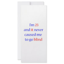 23 never gone blind rack cards