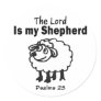 23 Psalm Round Sticker