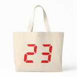 23 twenty-three red alarm clock digital number bag