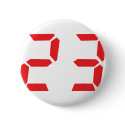23 twenty-three red alarm clock digital number buttons