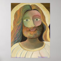 23" x 32" Jesus is smiling because he loves you! Posters