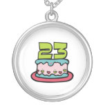 23 Year Old Birthday Cake Custom Necklace