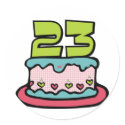 23 Year Old Birthday Cake stickers