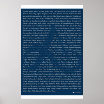 23x35 Print - Atheist Apparel Roll - Blue by AtheistApparel