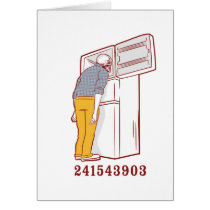 241543903 head freezer humorous tshirt greeting cards