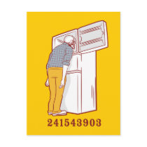 241543903 head freezer humorous tshirt post card