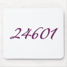 24601 Les Miserable Prisoner Number Mousepads