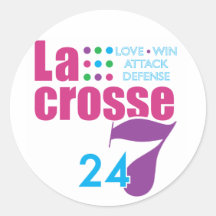 24/7 Lacrosse Round Stickers
