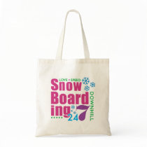 24/7 Snow Boarding Tote Bag