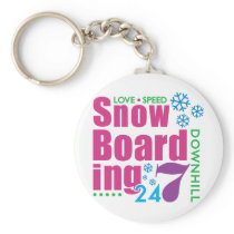 24/7 Snow Boarding Keychain