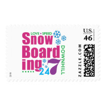 24/7 Snow Boarding Postage Stamp