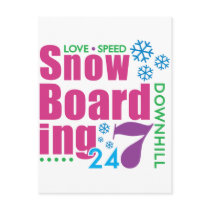 24/7 Snow Boarding Post Card