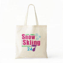 24/7 Snow Skiing Canvas Bags