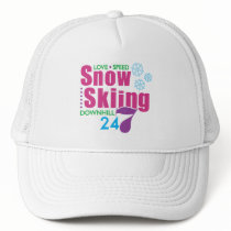 24/7 Snow Skiing Trucker Hat