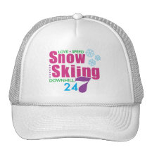 24/7 Snow Skiing Trucker Hat