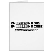24 Beers In A Case - Funny Humour Comedy alcohol cards