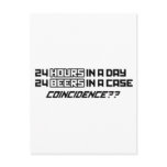 24 Beers In A Case - Funny Humour Comedy alcohol Post Cards