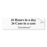 24 cans in a case bumper sticker