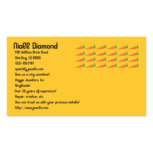 24-Carrot gold business card (front side)