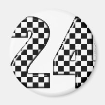 24 checkers flag number magnet