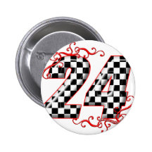 24 checkers flag number pinback buttons