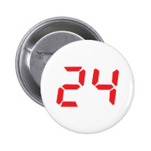 24 twenty-four red alarm clock digital number pins