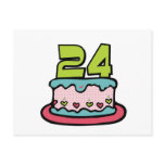 24 Year Old Birthday Cake Post Card