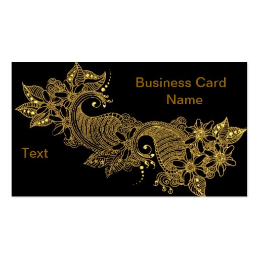 24kt-Mehndi-floral-Business Card (front side)