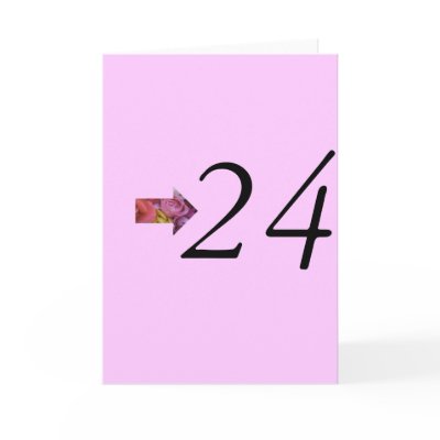 24th Birthday Greeting Card by lollypopgirrrl