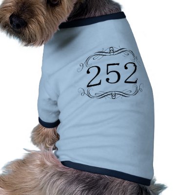 252 Area Code Dog T Shirt by