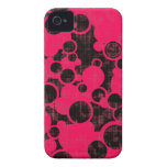 257__pink-urban-paper HOT PINK BLACK URBAN PAPER Case-Mate iPhone 4 Cases