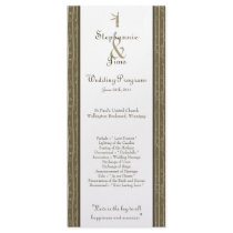 25 4x9 Wedding Program Bamboo Bliss Personalized Rack Card