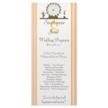 25 4x9 Wedding Program Carnival Personalized Rack Card