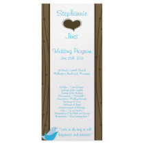 25 4x9 Wedding Program Love Birds