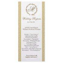 25 4x9 Wedding Program Sandy Beach Rack Card Template