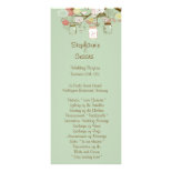 25 4x9 Wedding Program Spring Floral Mason Jars Rack Card Design